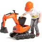 Чудомобіль Falk Kubota екскаватор з шоломом, помаранчевий (122) - зменшене зображення 3