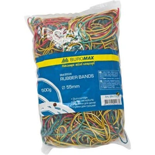 Резинки для грошей Buromax JOBMAX assorted colors, 500г (BM.5504) зображення 1