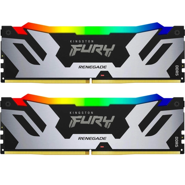 Модуль памяти для компьютера DDR5 64GB (2x32GB) 6400 MHz Renegade RGB XMP Kingston Fury (ex.HyperX) (KF564C32RSAK2-64) - изображение 1