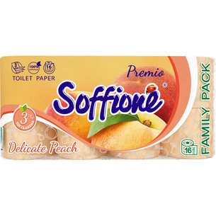 Туалетний папір Soffione Premio Delicate Peach 3 шари 16 рулонів (4820003836347) зображення 1