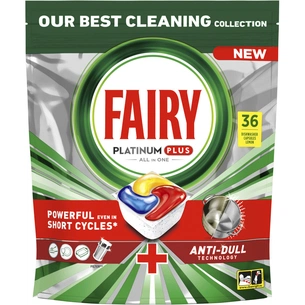 Таблетки для посудомийних машин Fairy Platinum Plus All in One Lemon 36 шт. (8001841956541/8700216236232) зображення 1