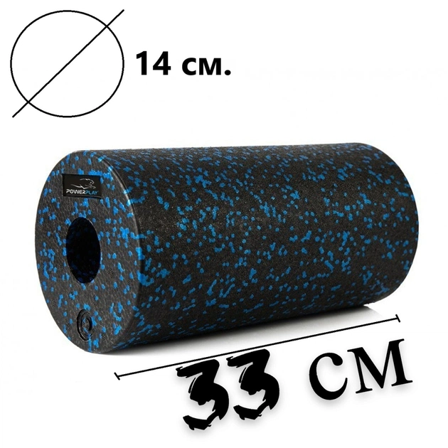 Масажний ролик PowerPlay PP-4347 EPP Foam Roller 33x14см Чорно/Синій (PP_4347_Blue_(33*14)) - picture 9