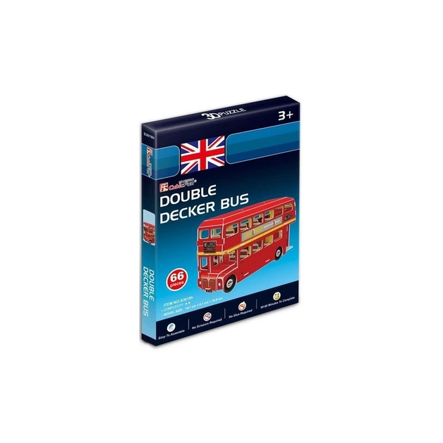 Пазл Cubic Fun 3D Автобус Дабл Декер серія міні (S3018h) - зображення 1
