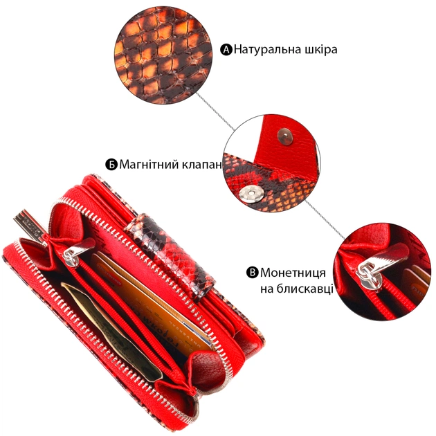 Портмоне Canpellini З натуральної шкіри Різнобарвне (21605) - picture 4