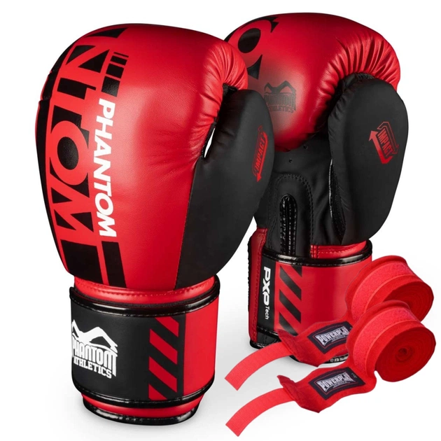 Боксерські рукавички Phantom APEX Red 12 унцій (PHBG2729-12) - изображение 1