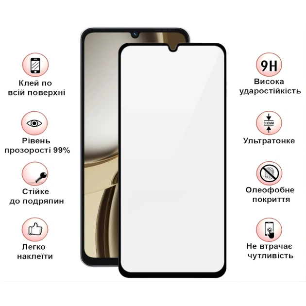 Стекло защитное BeCover Tecno Spark Go 3 (KN3) Black (715166) - изображение 4