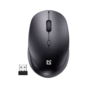 Мишка Defender Auris MB-027 Silent Wireless Black (52027) зображення 1