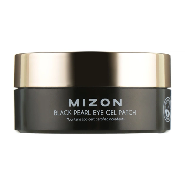 Патчі під очі Mizon Black Pearl Eye Gel Patch Гідрогелеві З екстрактом чорних перлів 60 шт. (8809579273141) - picture 1