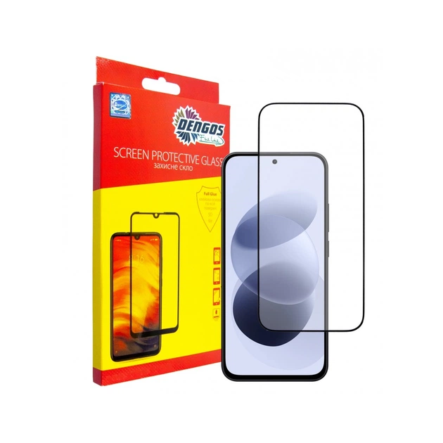 Скло захисне Dengos Full Glue Xiaomi Redmi Note 17 Black (TGFG-457) - зображення 1