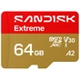 Карта пам'яті SanDisk 64GB microSDXC C10 UHS-I U3 A2 V30 R170/W80MB/s Extreme GO (SDSQXGN-064G-GN6MN) - зменшене зображення 1