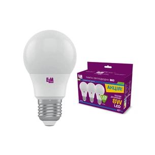 Лампочка ELM B55 8W PA10 E27 4000K 3шт. (18-0169) зображення 1