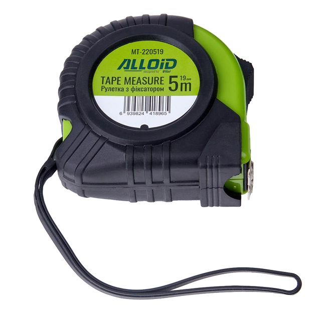 Рулетка Alloid Base, із фіксатором, 5м×19мм (MT-220519) - изображение 1