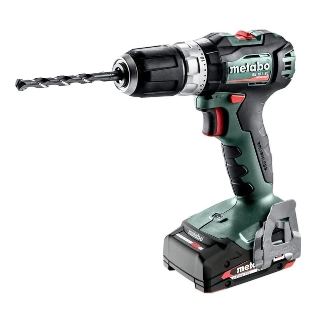 Шуруповерт Metabo SB 18 L BL Li-Power 18В, акб 2х2Ah, 25·60Нм, 0-550·0-1850 об/хв, metaBOX 145 (602331500) - зображення 1