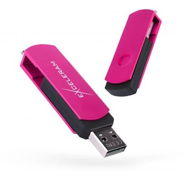 USB флеш накопичувач eXceleram 16GB P2 Series Rose/Black USB 2.0 (EXP2U2ROB16) - зображення 1