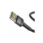 Дата кабель USB 2.0 AM to Lightning 2.0m Cafule grey+black Baseus (CALKLF-HG1) - уменьшенное изображение 4