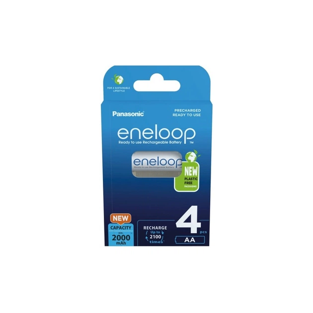 Акумулятор Panasonic Eneloop AA 2000mAh NI-MH * 4 (BK-3MCDE/4BE) - изображение 1