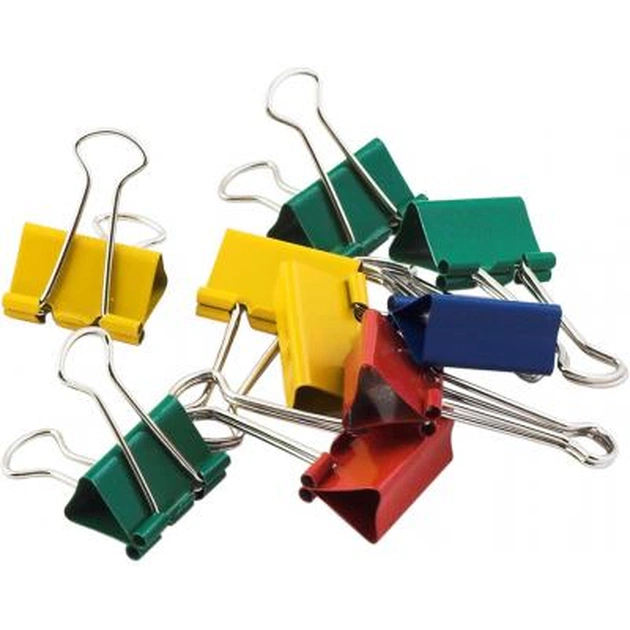 Біндер металевий Buromax 25мм, 12шт, color (BM.5354) - picture 1