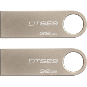 USB флеш накопичувач Kingston 2x32GB DataTraveler SE9 USB 2.0 (DTSE9H/32GB-2P) зображення 1