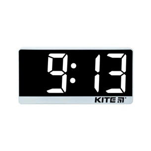 Настільний годинник Kite електронний цифровий, білий (K24-488-2) зображення 1