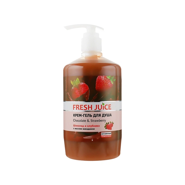 Гель для душу Fresh Juice Chocolate & Strawberry 750 мл (4823015936142) - зображення 1