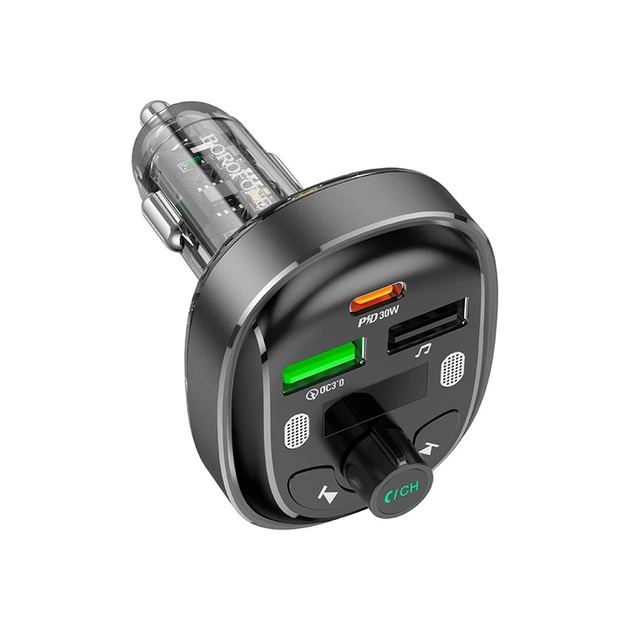 FM модулятор BOROFONE BC47, Gray, Box - picture 2