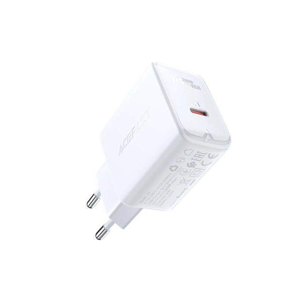 Зарядний пристрій Acefast 1xUSB-C PD20W A1 white (6974316280040) - зображення 1