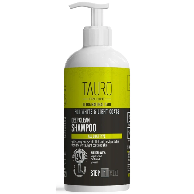 Шампунь для животных Tauro Pro Line Ultra Natural Care для белой, светлой окраски 1000 мл (TPL63616) - изображение 1