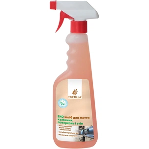 Спрей для чищення кухні Tortilla Еко засіб для миття кухонних поверхонь і стін з антибактеріальною дією 450 мл (4820178060936) изображение 1