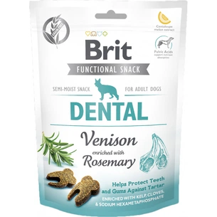 Ласощі для собак Brit Care Dental оленина з розмарином 150 г (8595602539949) зображення 1