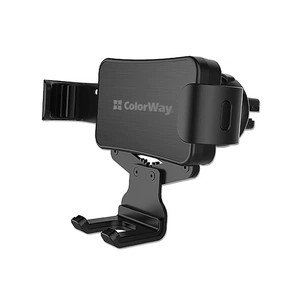 Універсальний автотримач ColorWay Metallic Gravity Holder-2 Black (CW-CHG02-BK) зображення 1