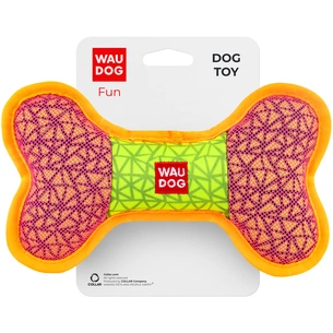 Іграшка для собак WAUDOG Fun Кістка 20х12 см рожева (62087) зображення 1