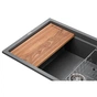 Мийка кухонна GRANADO Optimal Estella grafito (+ змішувач Badalona LUX inox + дозатор Redondo inox + кошик+дошка) (ksg0209) - зменшене зображення 5