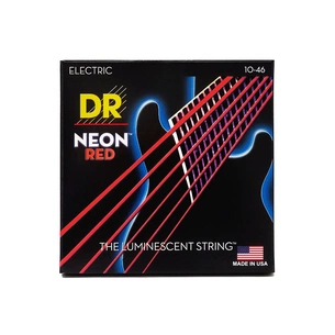 Струни для гітари DR Strings NEON Red Electric - Medium (10-46) (NRE-10) зображення 1