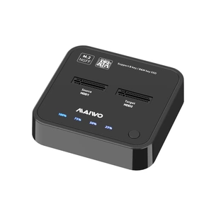 Док-станція для накопичувачів Maiwo 2*SATA M.2 SSD Key B/B+M USB 3.1 Gen1 Type-C (K3016SG1) зображення 1
