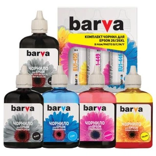 Чорнило Barva Epson 26/26XL (XP-600) B/PB/C/M/Y (5х90 г) SET (E26-090-MP) зображення 1