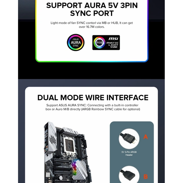 Кулер до корпусу Gamemax FN-12Rainbow-Q-Infinity - picture 11