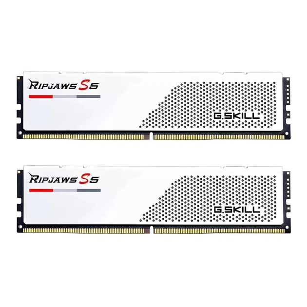 Модуль пам'яті для комп'ютера DDR5 64GB (2x32GB) 5600 MHz Ripjaws S5 White G.Skill (F5-5600J3636D32GX2-RS5W) - изображение 1