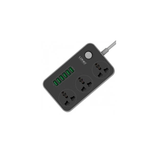 Мережевий фільтр живлення LDNIO SC3604, 3 роз, 6 USB, 2м, Black (SC3604) зображення 1