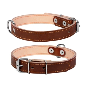 Нашийник для тварин Collar подвійний Ш 14 мм Д 27-35 см коричневий (00126) зображення 1