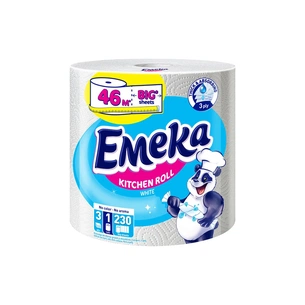 Паперові рушники Emeka White Jumbo 3 шари 230 відривів (3800024035159) зображення 1