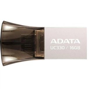 USB флеш накопичувач ADATA 16GB UC330 Black USB 2.0 OTG (AUC330-16G-RBK) зображення 1