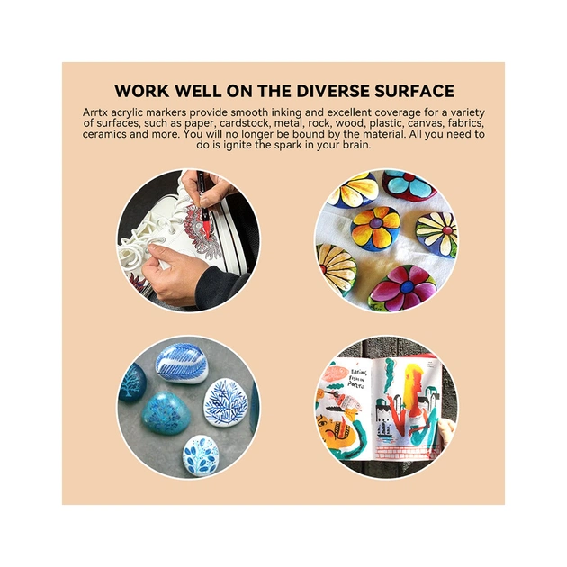 Художній маркер Arrtx акрилові AACM-03-32, 32 кольори (LC302802) - picture 6