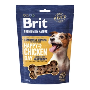 Ласощі для собак Brit Premium Semi-moist Snacks Chicken with Raspberry напіввологі з куркою і малиною 180 г (8595602573912) зображення 1