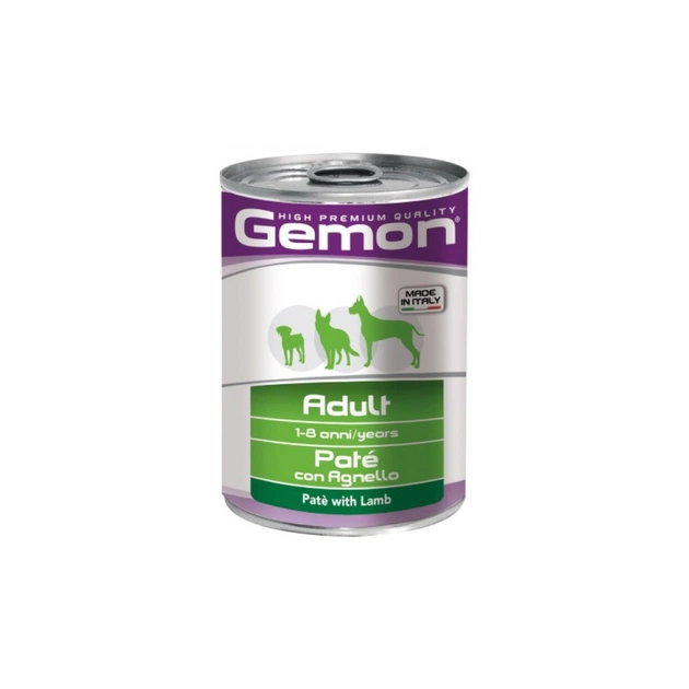 Консервы для собак Gemon Dog Wet Adult паштет с ягненком 400 г (8009470387811) - изображение 1