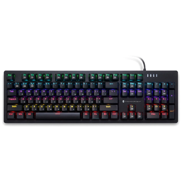 Клавіатура Thunderobot K104 Blue Switch USB UA Black (6932066309046) - зображення 1