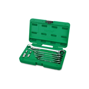 Ключ Toptul комбінований з тріскачкою 10шт. 8-19мм + перехідники (GAAI1004) зображення 1