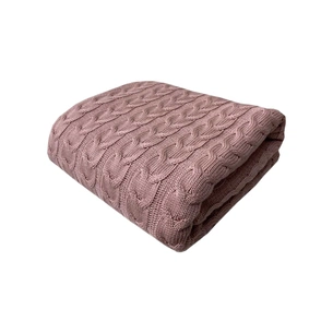 Плед Прованс Глорія 190х220 коси Попелясто-рожевий (14600) зображення 1