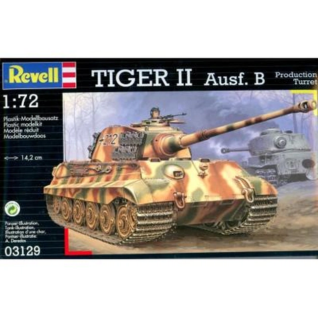 Збірна модель Revell Танк Tiger II Ausf.B 1:72 (3129) - изображение 1
