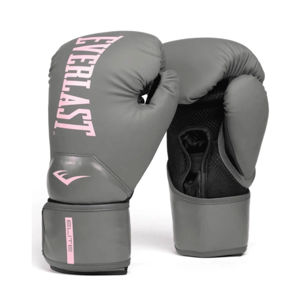 Боксерские перчатки Everlast Elite 2 Boxing Glove P00003311 сірий, рожевий 12 унцій (009283624118) - изображение 1