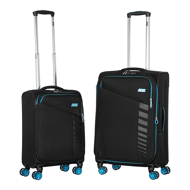 Набір валіз 2E Trek (M+S), чорні (2E-SPE-TREK-SET4-BK) - зображення 2